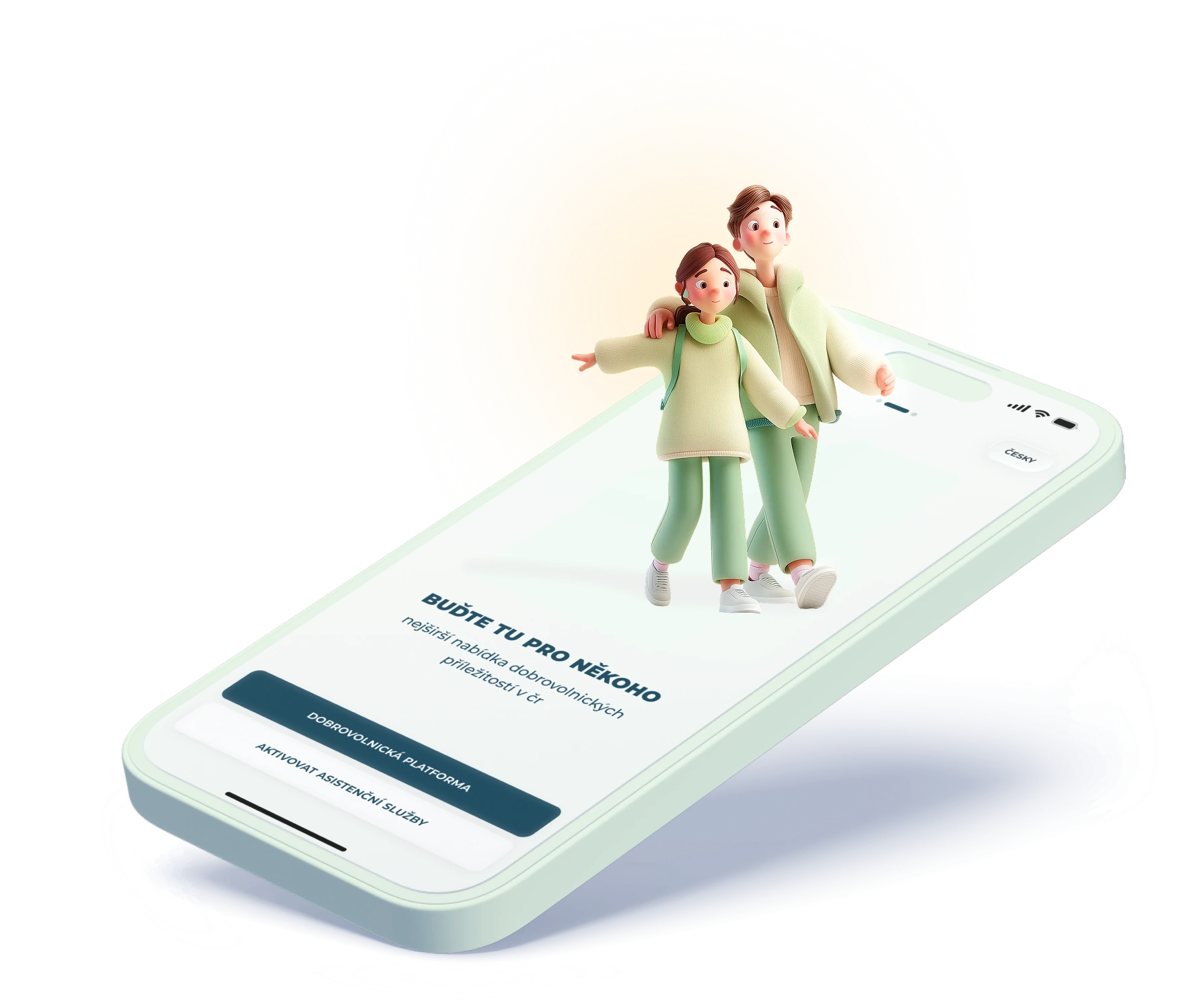Mobilní obrazovka aplikace dobrokruh